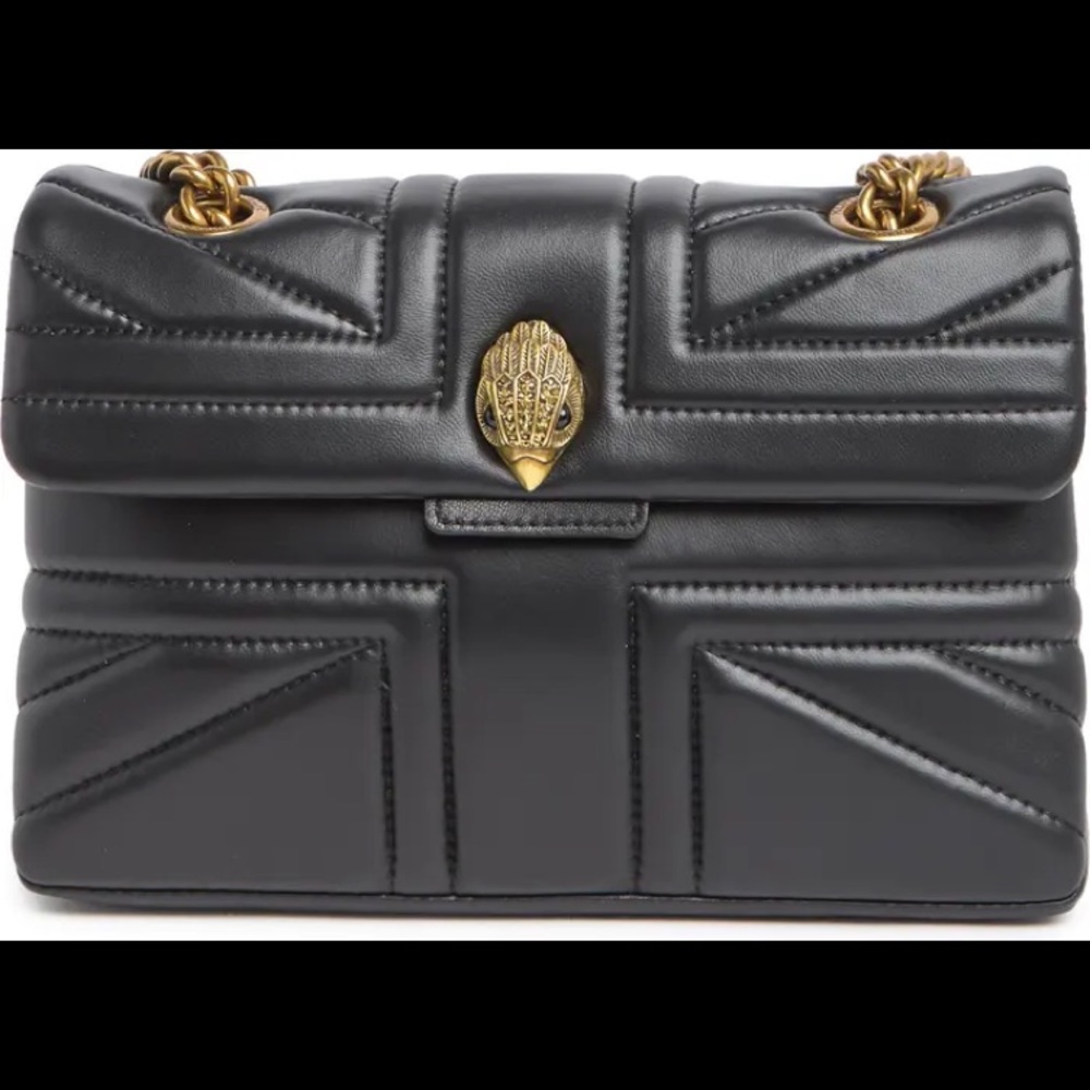 NWT KURT GEIGER LONDON Kensington Black Leather Shoulder Bag - Picture 4 of 5